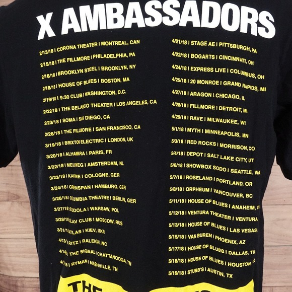 X AMBASSADORS XA THE JOYFUL TOUR CONCERT MUSIC TEE TSHIRT SIZE L LARGE - Picture 6 of 7